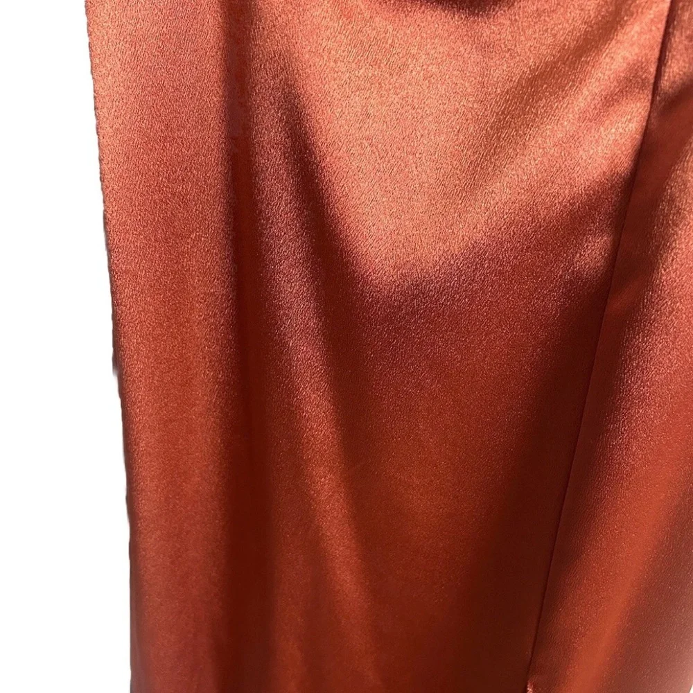 Jenny Yoo Rust Satin Gown - Picture 6 of 15